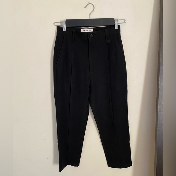 Simple project black straight leg trouser - Picture 7 of 9